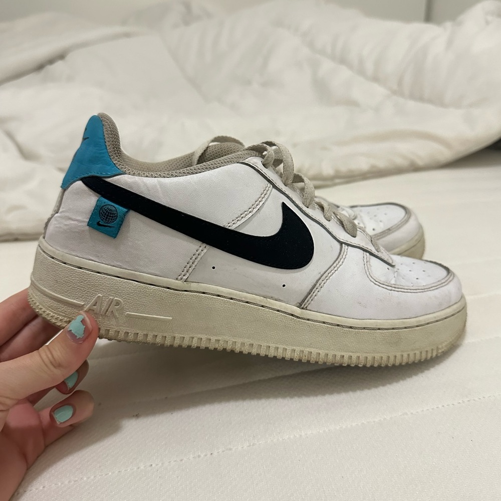 Air Force 1 worldwide white blue fury black